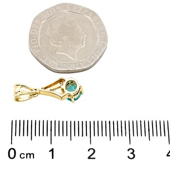 9ct Gold Apatite/Diamond Pendant